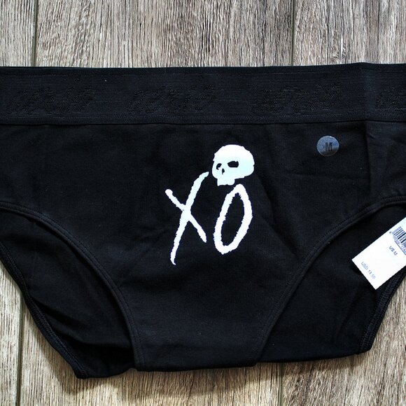 aerie Brand NEW XO The Weeknd Skull Black Women's Underwear - Picture 2 of 2